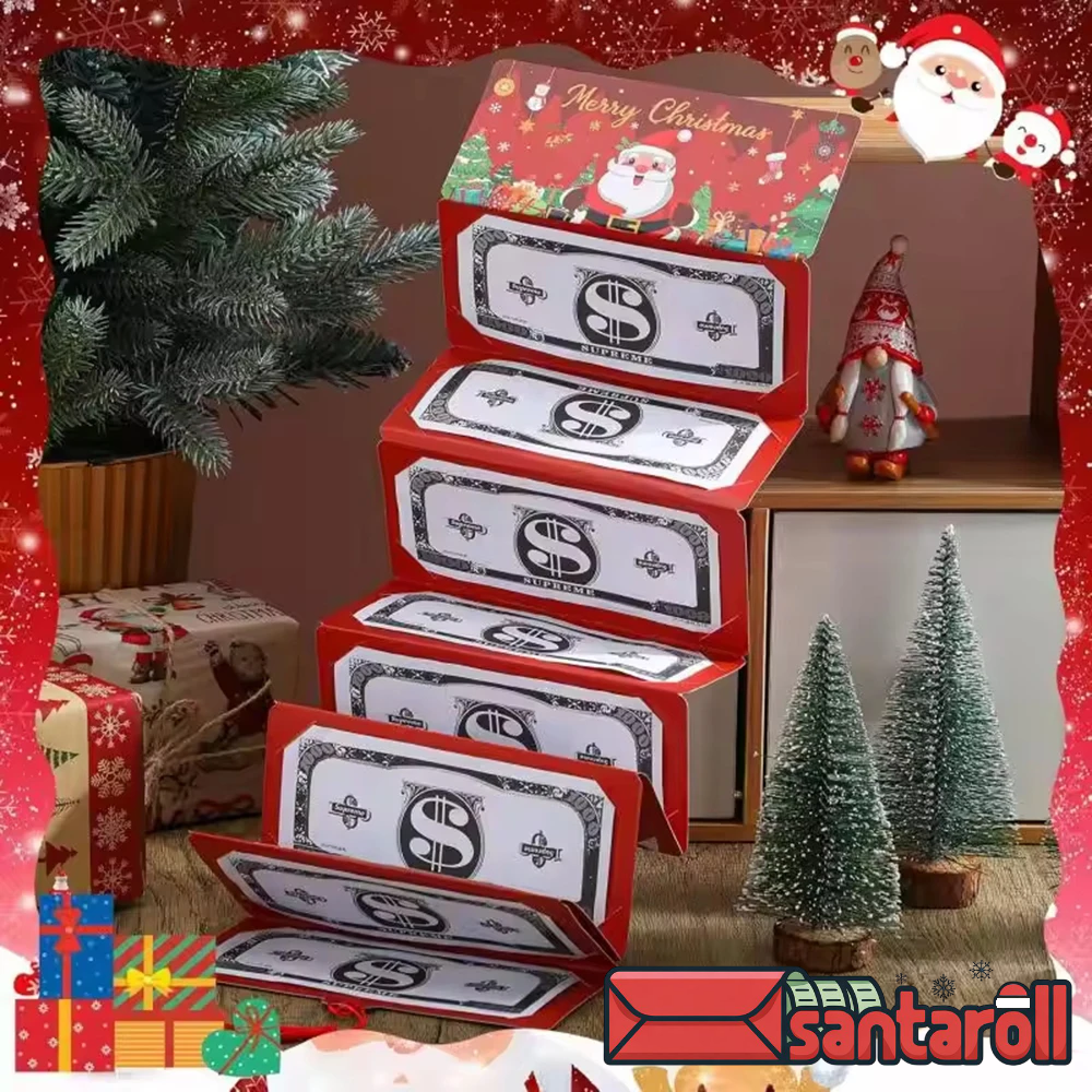 SantaRoll - Świąteczna Koperta na Pieniądze | Rozwijana